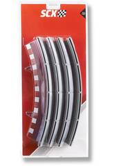 Scalextric Classic 1:32 Pack 4 Bordures et barrières Courbe standard R2