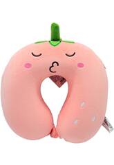 Cuscino da viaggio per collo Fragola Rosa 27x27 cm