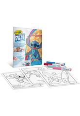 Stitch Colore Sem Manchas de Crayola com Moldes e 4 Marcadores