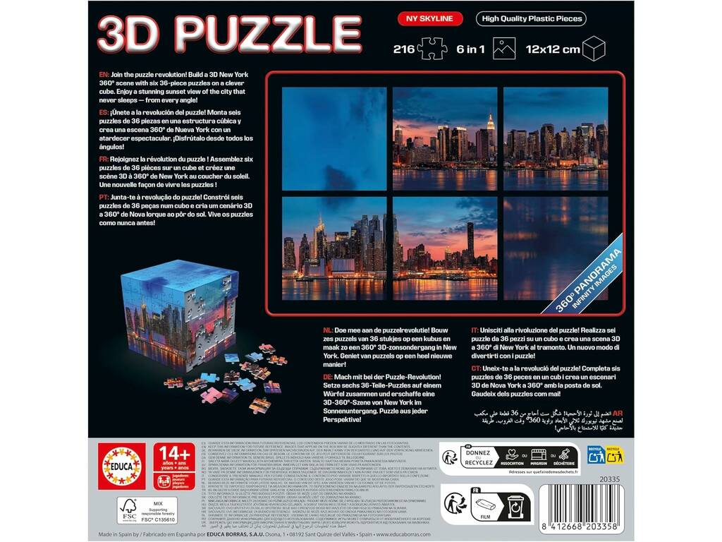 Cubo 6 em 1 com 216 Peças