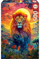 Puzzle 500 Olhar Majestoso do Leo