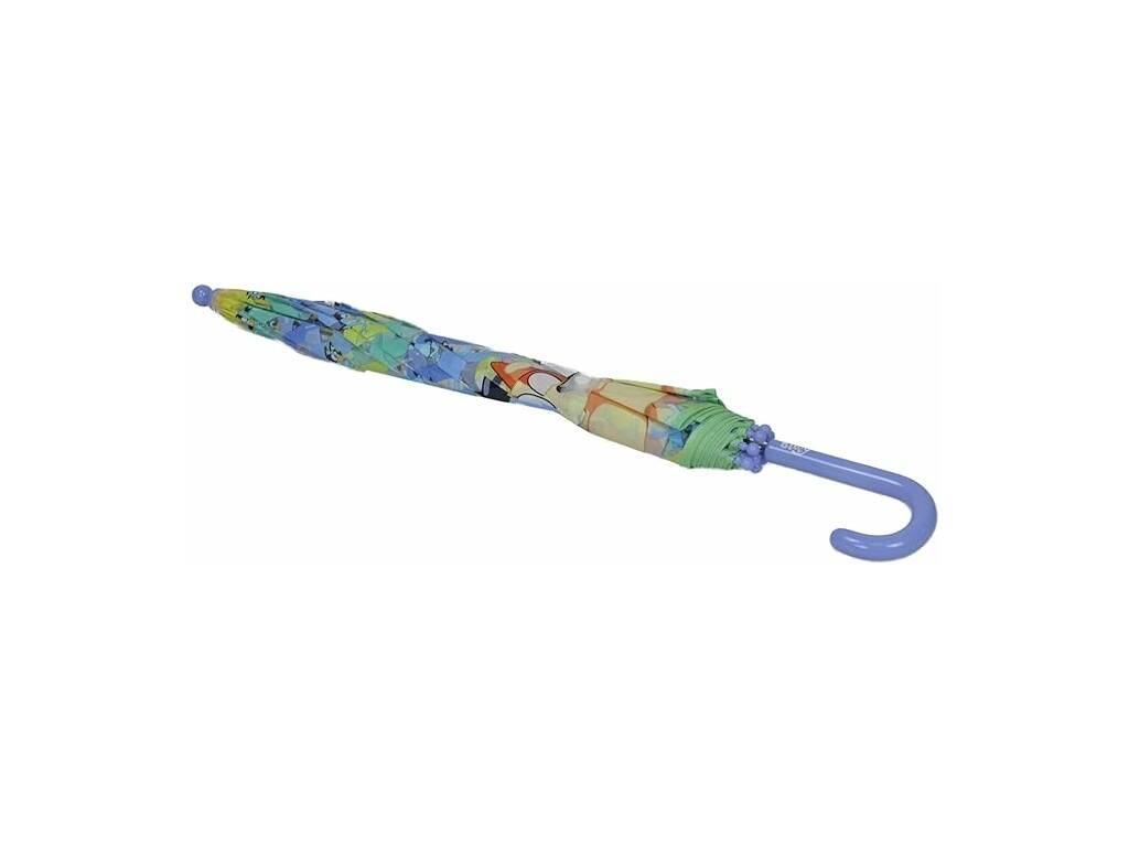 Parapluie Bluey pour enfants Parapluie à bulles transparent avec canne de 48 cm