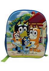Bluey Mochila Pr-escolar 3D de 30x26x8 cm