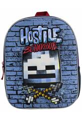 Minecraft Hostile Behaviour 3D Preschool Backpack 30x26x8 cm