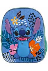 Disney Stitch Mochila Pr-escolar Tropical 3D de 30x26x8 cm