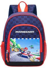 MarioKart Sac  dos scolaire avec poches 37x27x17 cm