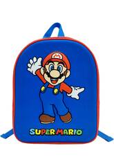 Super Mario Mochila Pr-escolar 3D de 30x26x8 cm