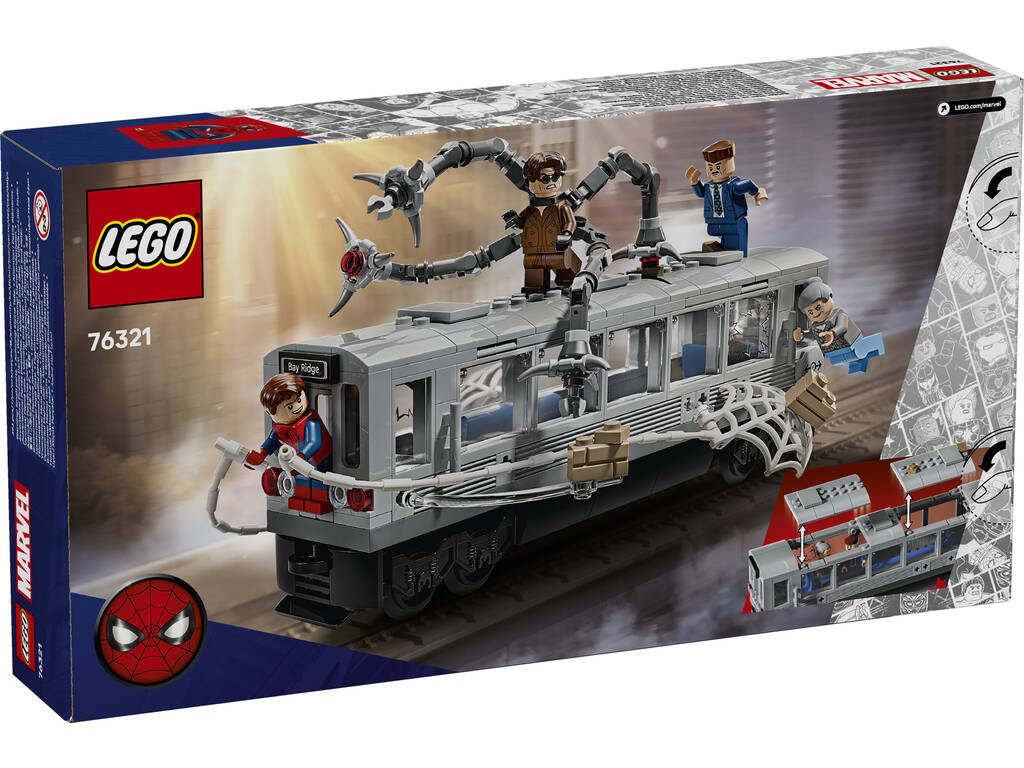 Lego Super Heroes Marvel Spiderman Vs Doc Ock Escena del Tren Subterraneo