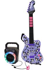 Guitare électrique Sanrio Kuromi avec amplificateur et microphone