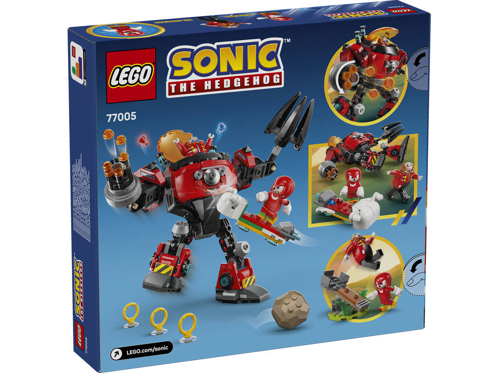 Lego Sonic Knuckles vs Meca Egg Crusher del Dr. Eggman