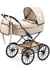 Carrinho de Bonecas Classic Bege com Bolsa