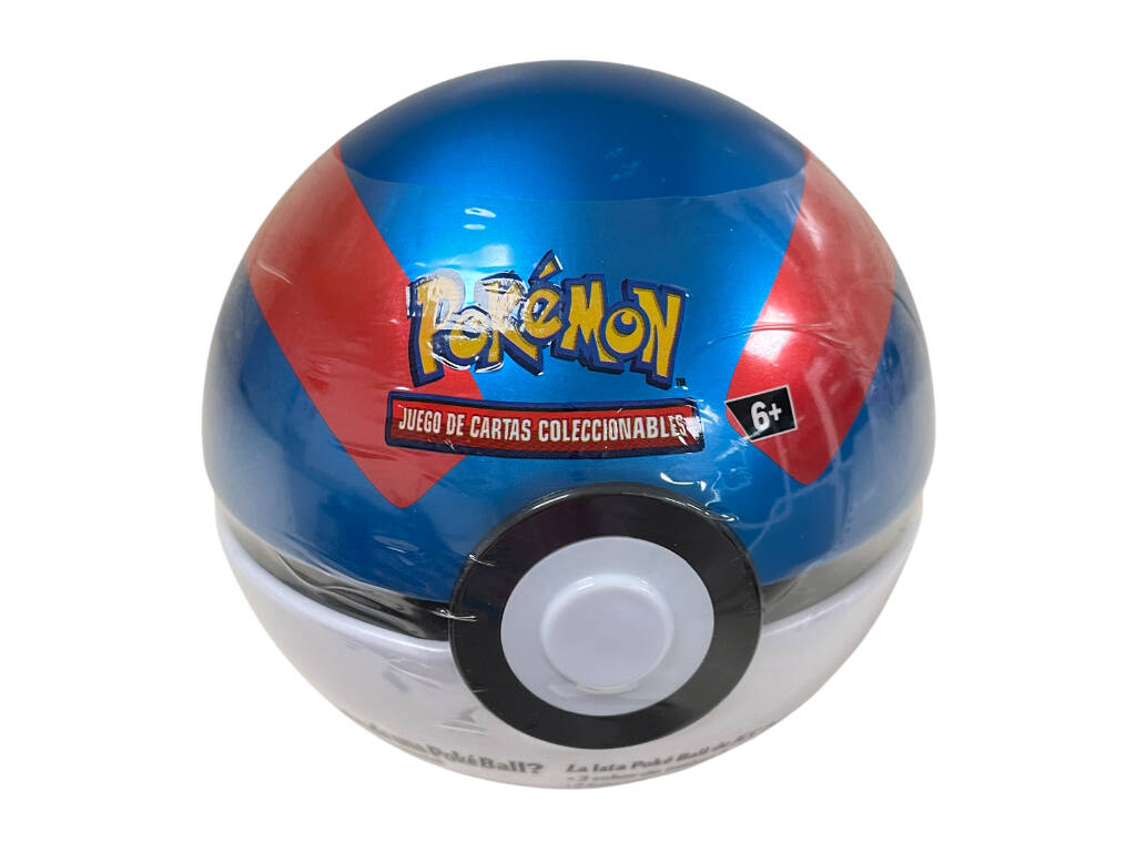 Pokémon TCG Lata Poké Ball con 3 Sobres y Pegatinas
