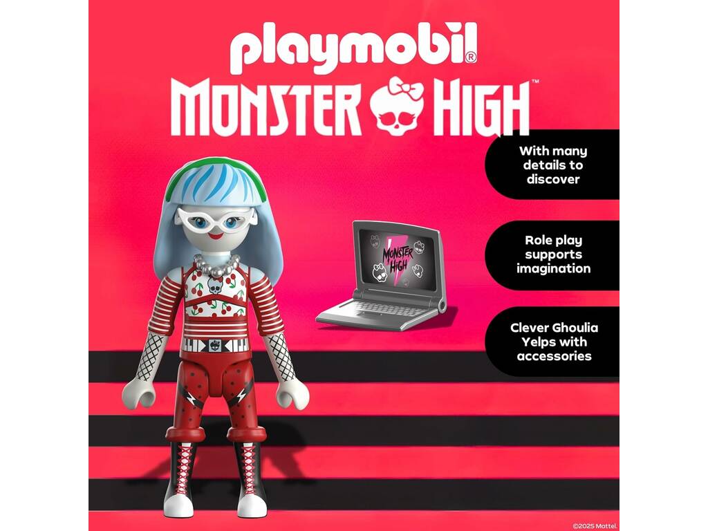 Playmobil Monster High Bambola Ghoulia Yelps con Accessorio