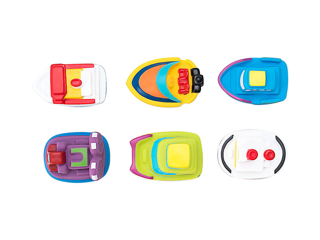 Boîte de 6 jouets de bain bateaux