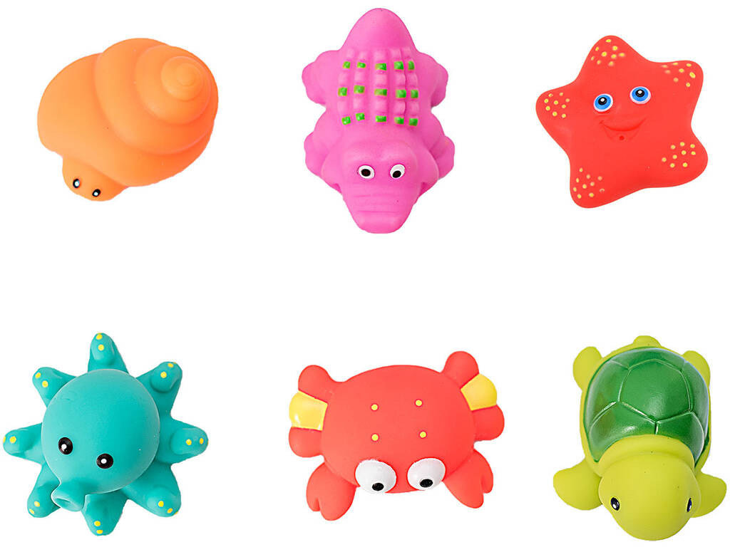 Boîte de 6 jouets de bain animaux