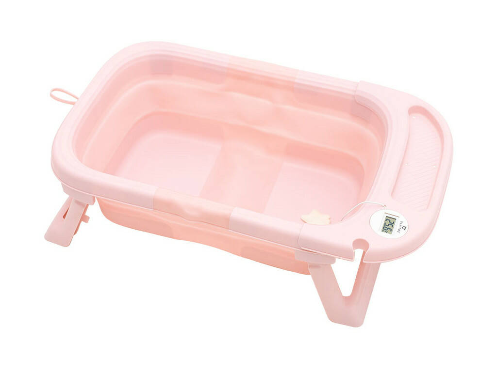 Baignoire pliante rose avec hamac