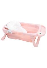 Banheira Dobrvel Rosa com Rede
