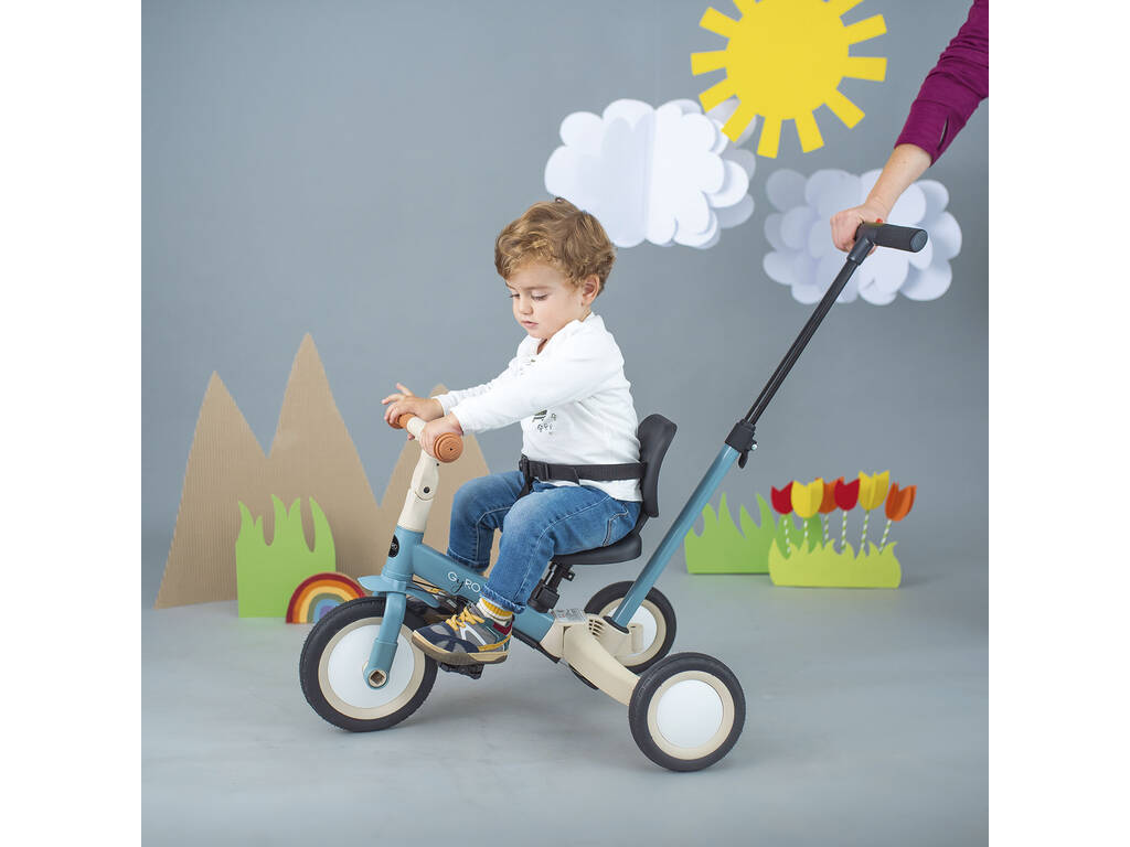 Tricycle multifonction Gyro 5 en 1 Couleur bleue