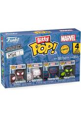 Funko Bitty Pop Marvel Spiderman Pack 4 com Miles Morales