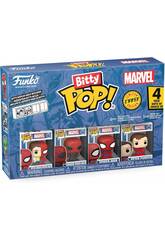 Funko Bitty Pop Marvel Spiderman Pack 4 com Superior Spiderman