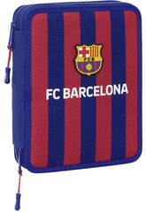 Boîte à crayons double 56 pièces F.C. Barcelona