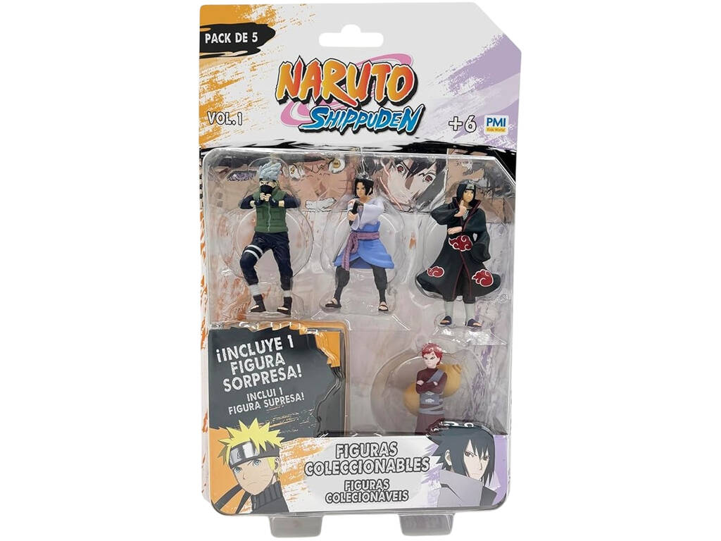 Jeu de 5 mini-figurines Naruto Shippuden