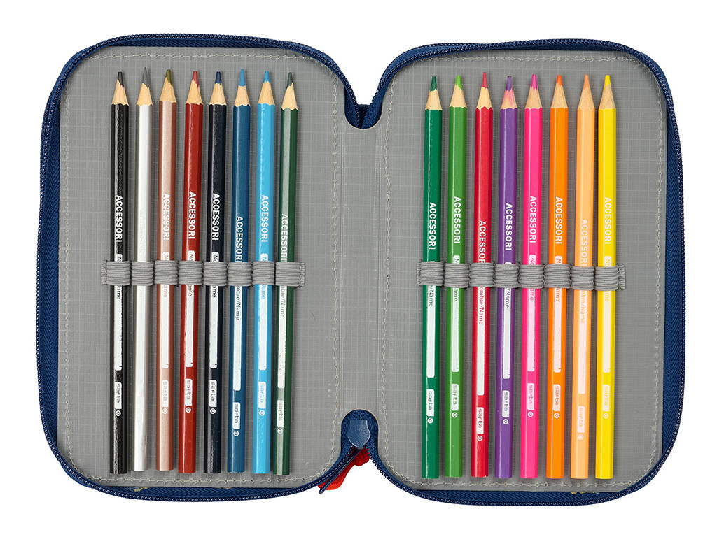 Trousse à crayons triple 37 pièces Super Mario Trick