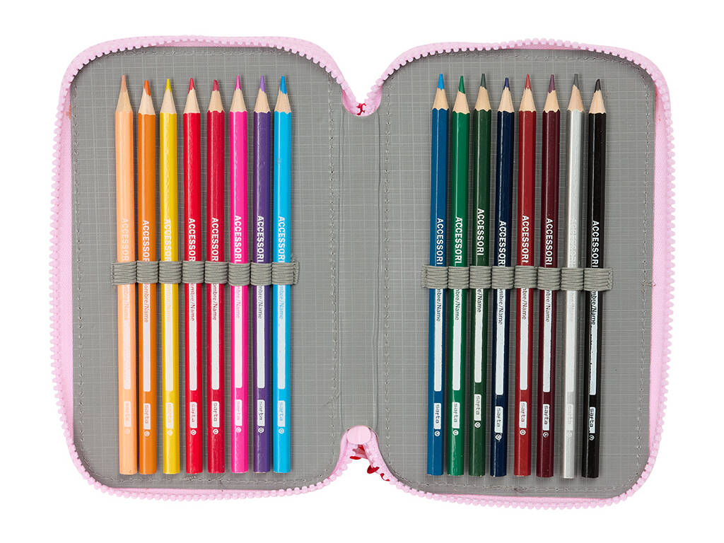 Trousse à crayons triple 37 pièces Minnie Mouse Naive