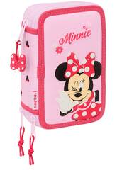 Trousse  crayons triple 37 pices Minnie Mouse Naive