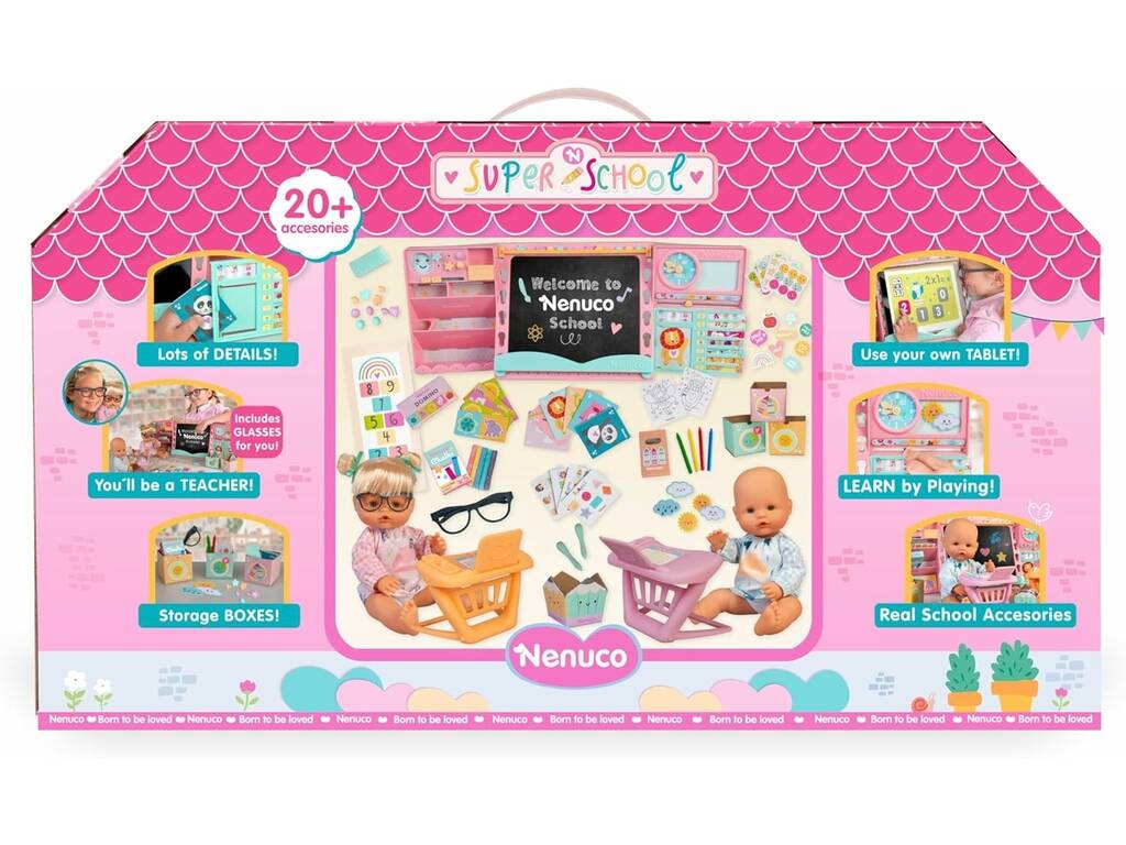 Nenuco Pack Súper Escuela con 2 Muñecas y Accesorios