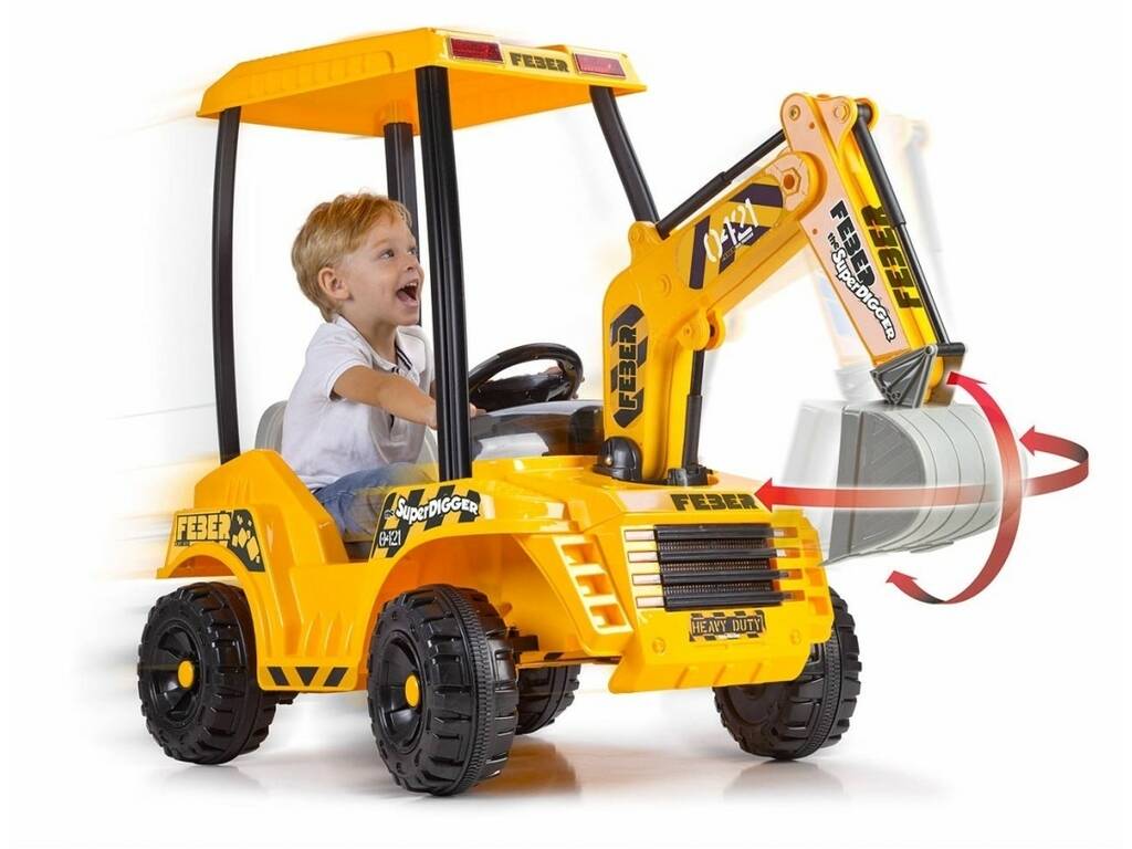 Feber Super Digger Excavatrice à batterie 12 V
