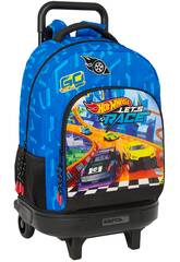 Mochila Grande com Rodas Compact Extravel Hot Wheels Lets Race