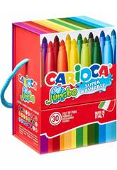 Carioca Jumbo Bote de 30 feutres super lavables