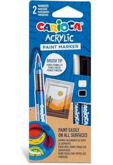 Carioca Acrylic Paint Marker Pack 2 Marcadores para Todas as Superfcies