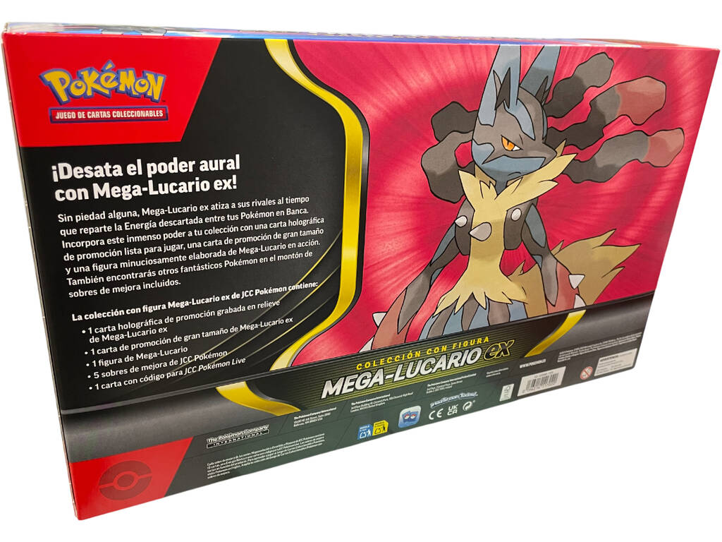 Pokémon TCG Caixa Coleção com Figura Mega-Lucario Ex