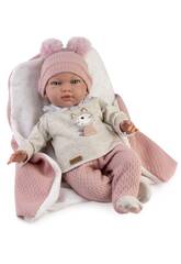 Poupée bébé Nerea de 42 cm avec couverture