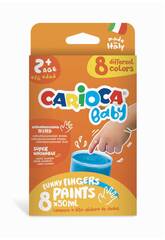 Carioca Baby Peinture au doigt Pack 8x50 ml