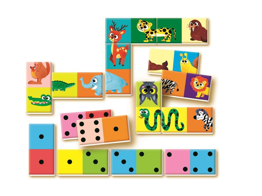 Éducation Domino Nombres et animaux
