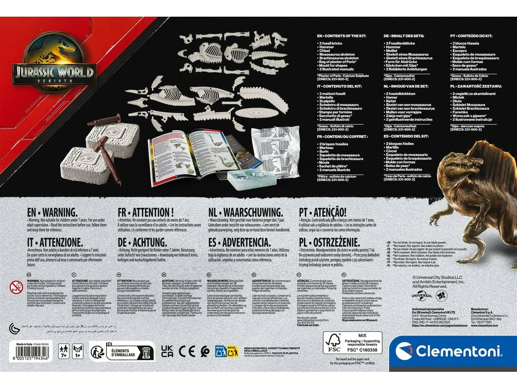 Jurassic World Rebirth Ensemble d’excavation de dinosaures colossaux