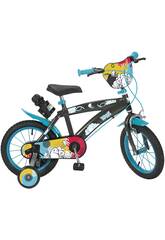 Vélo 16 pouces noir et bleu