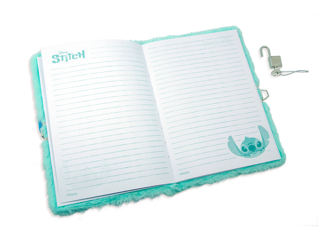 Disney Stitch Diario Secreto de Peluche A5 con Candado