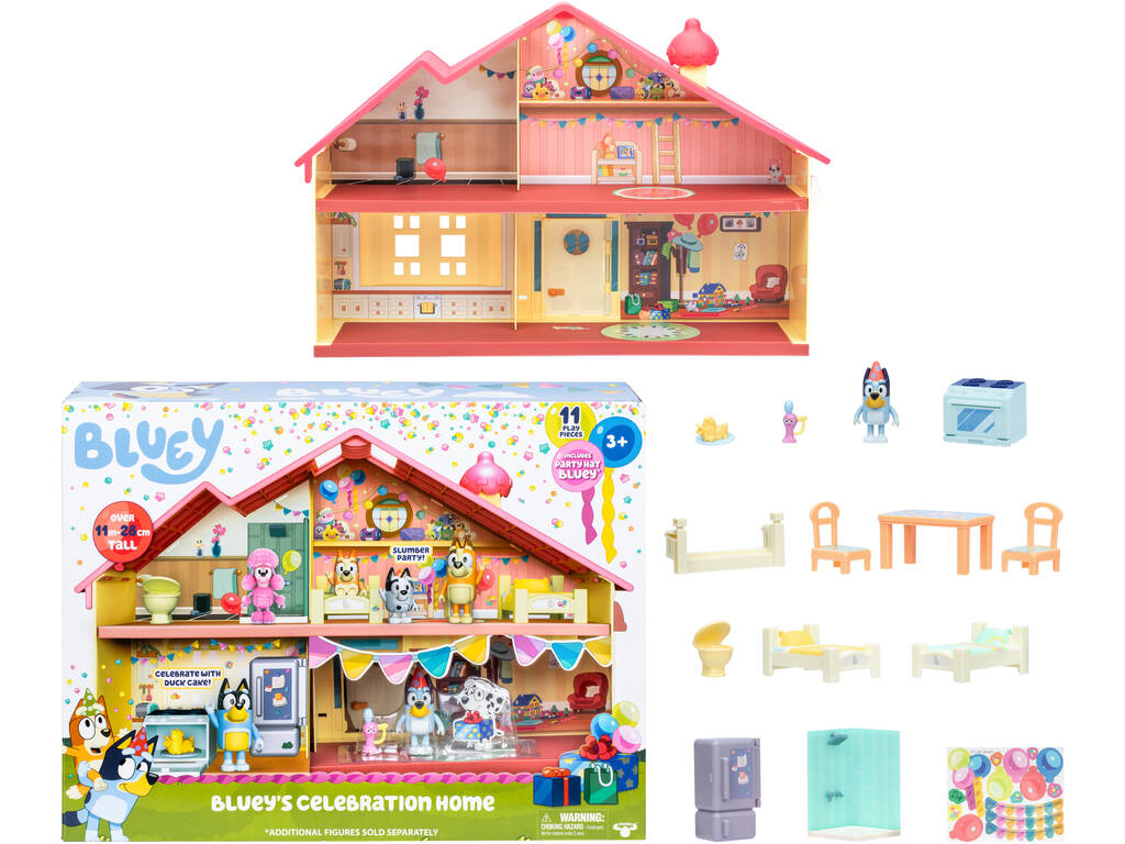 Bluey Set Casa de Celebraciones con Bluey y Accesorios