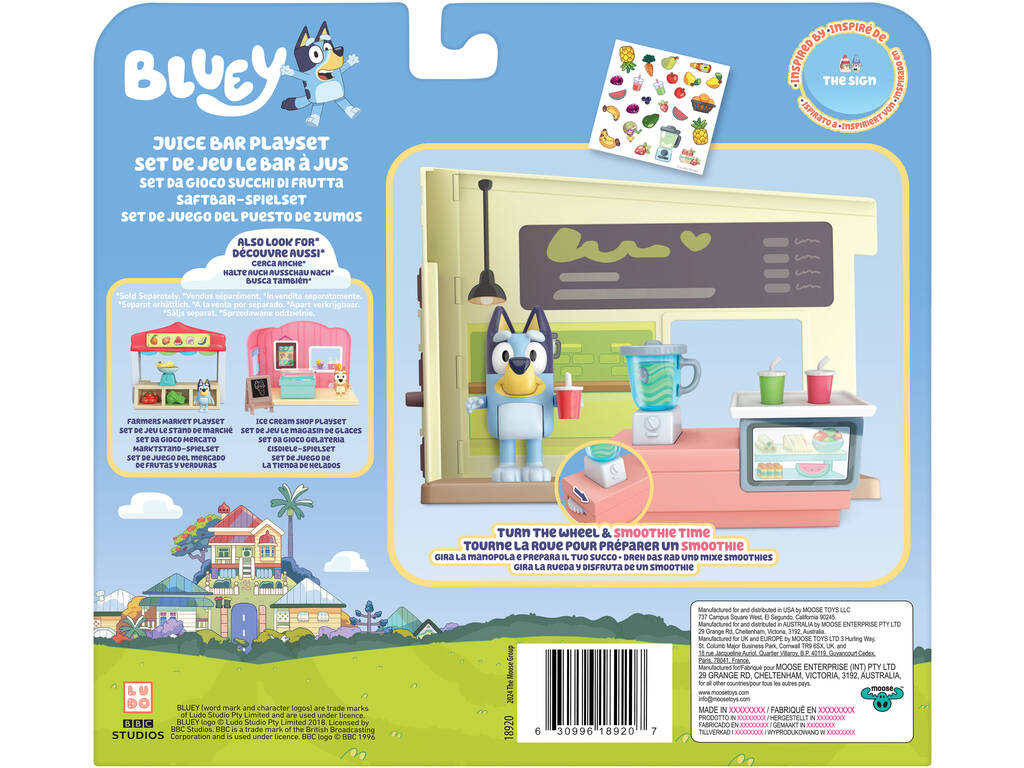 Bluey Set Bar de Zumos con Bluey