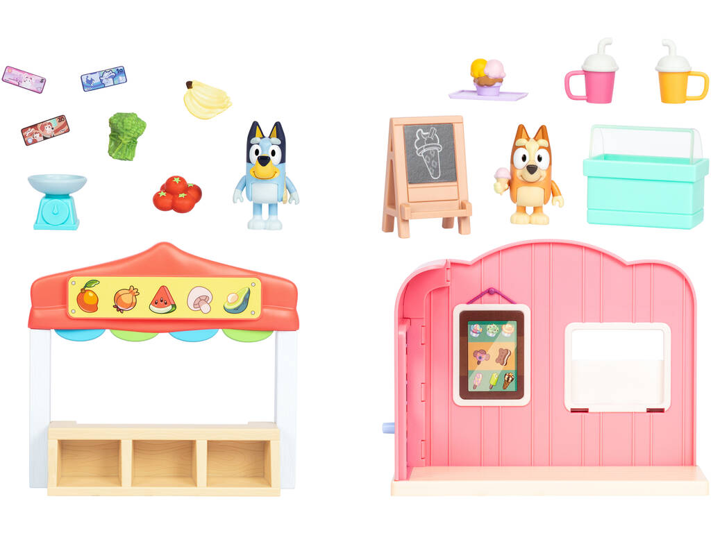 Bluey Set Mini Playset con Figura y Accesorios