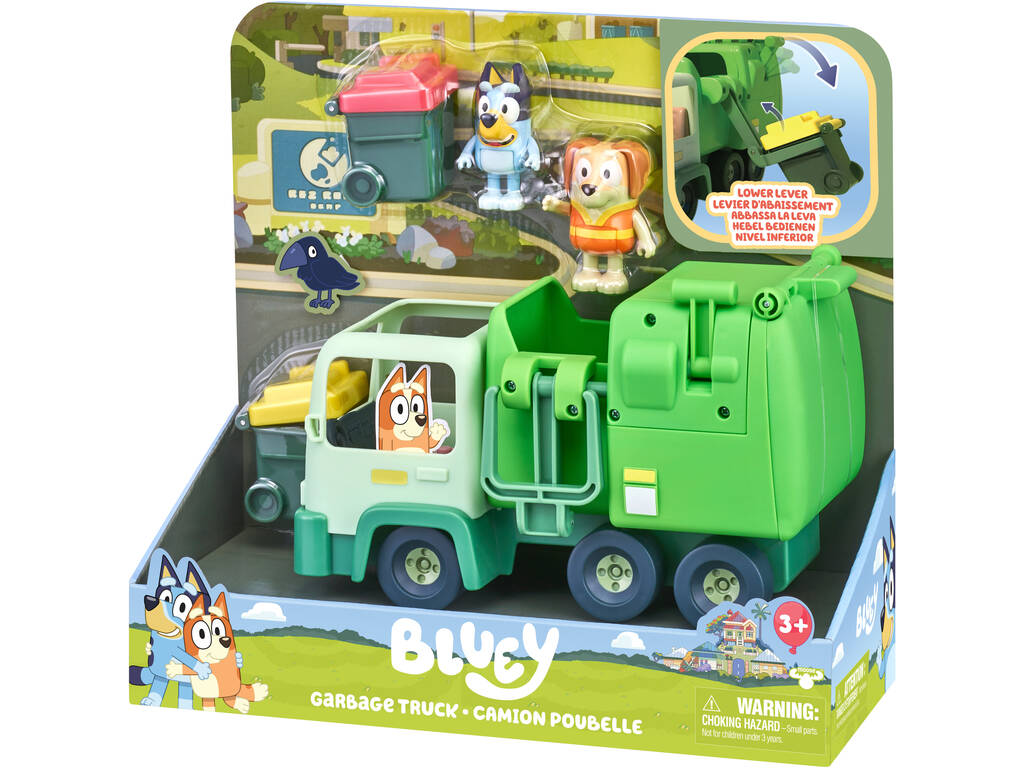 Bluey Set Camión de la Basura con Figuras y Accesorios