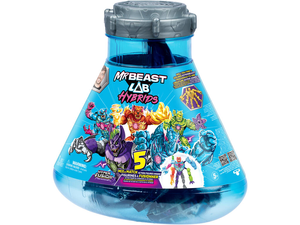 Mr Beast LAB Hybrids Pack 5 Figuras de Acción Sorpresa
