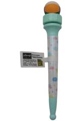 Caneta Azul com Bola Giratria de 15,5 cm