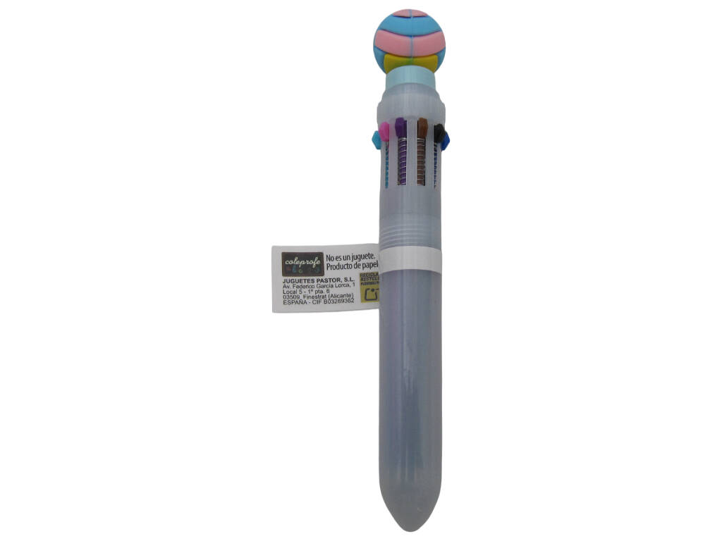 Stylo à bille 10 couleurs avec bille rotative de 15,5 cm