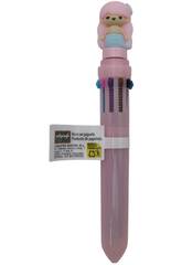 Stylo  bille 10 couleurs avec sirne rotative de 16 cm