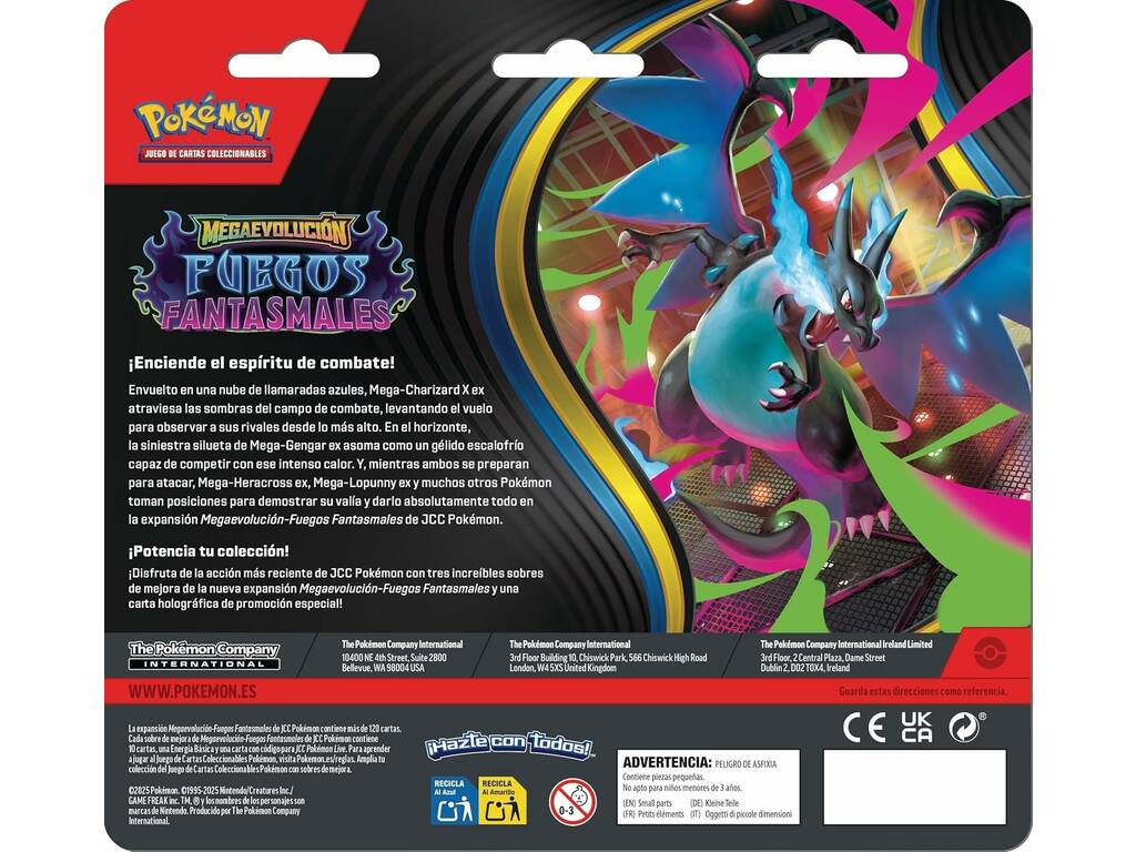 Pokémon TCG Méga-evolition Feux fantomatiques Plaquette avec 3 enveloppes et lettre promotionnelle